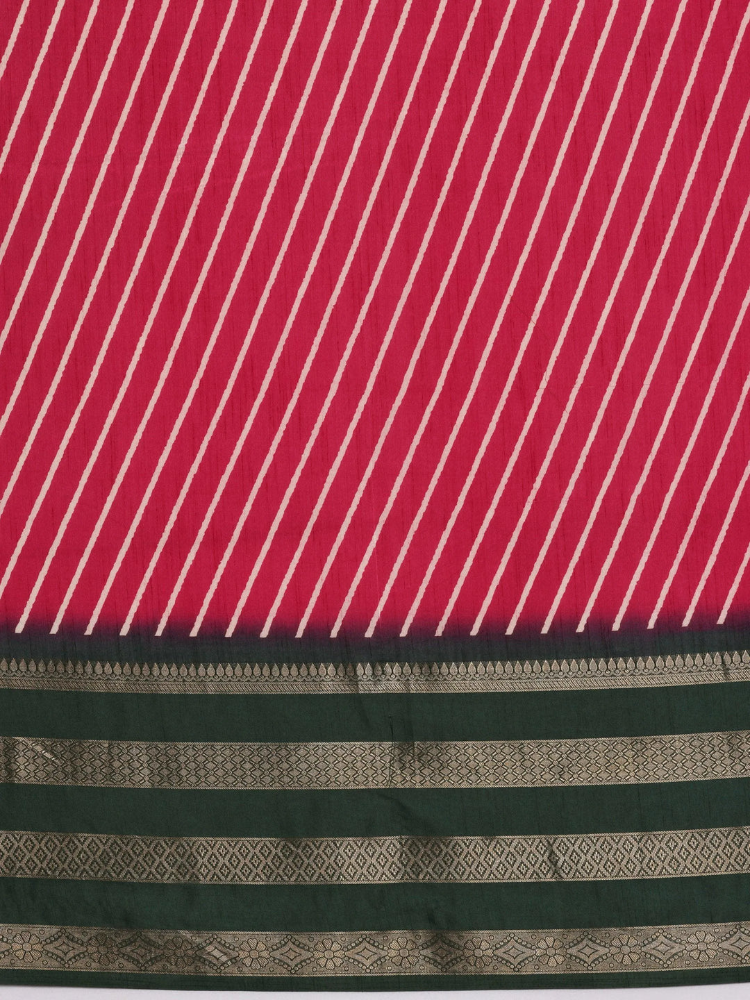 Pink Printed Silk Blend Saree With Unstitched Blouse Piece - Libas 