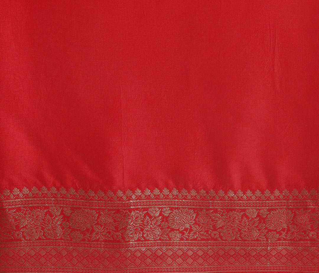 Libas Art Multicoloured Woven Design Satin Saree With Unstitched Blouse Piece - Libas 