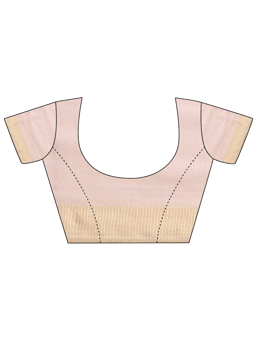  Multi Woven Design Silk blend Saree With Unstitched Blouse Piece 