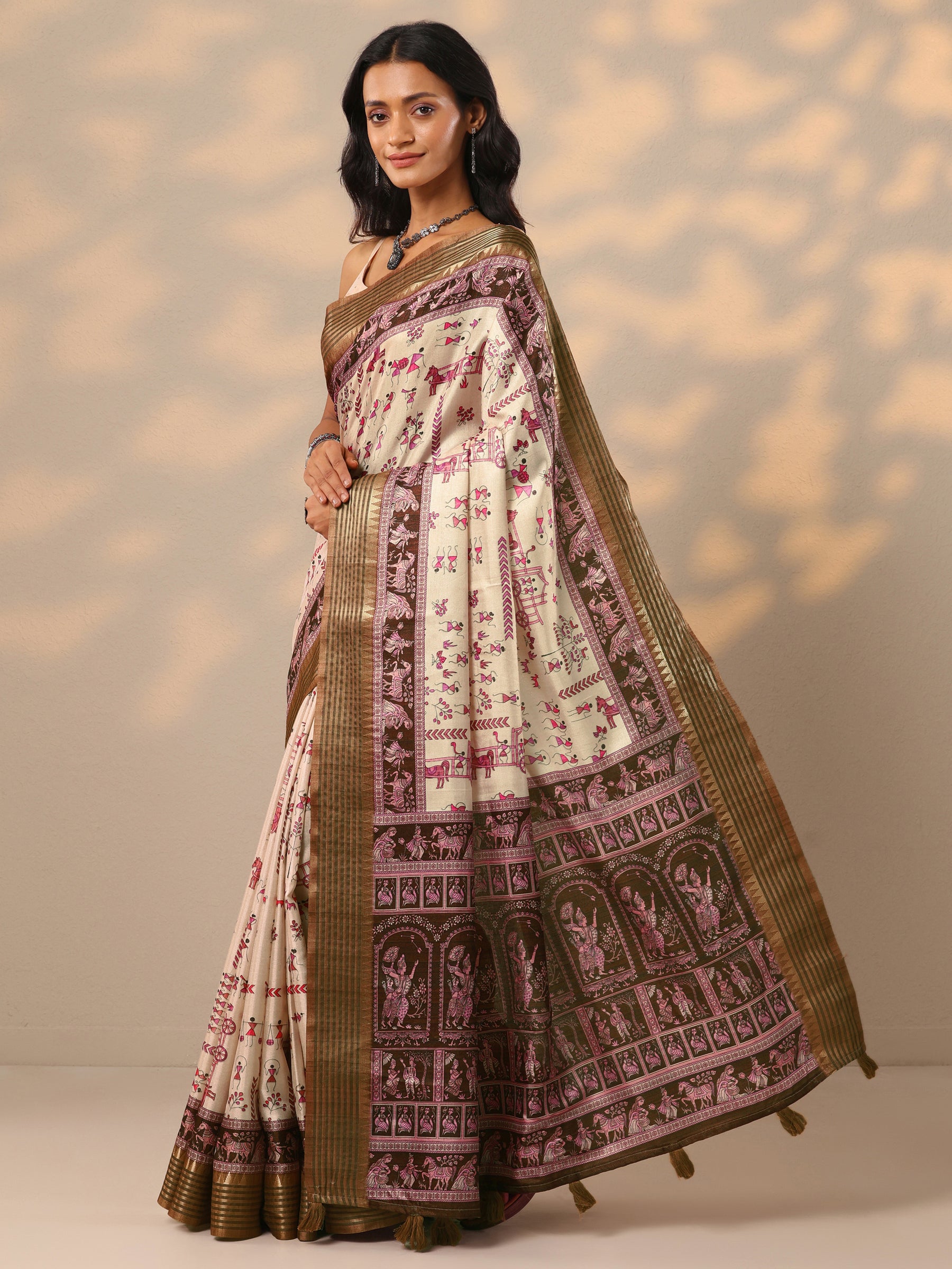 Yellow Solid Silk Blend Saree With Unstitched Blouse Piece