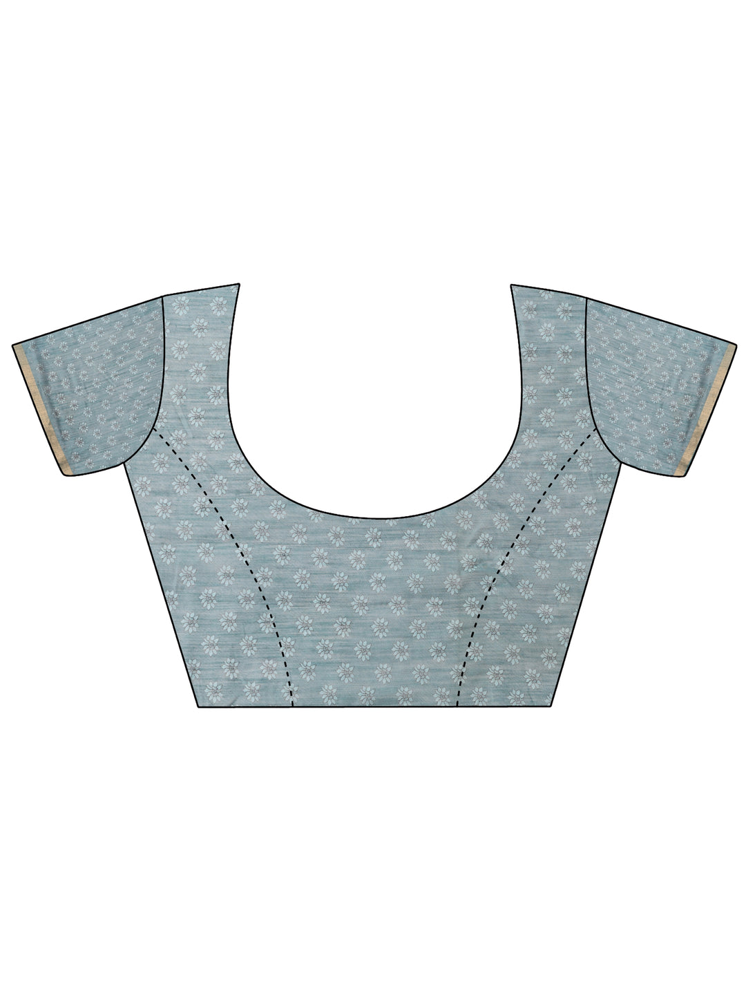  Burgundy Printed cotton blend Saree With Unstitched Blouse Piece 