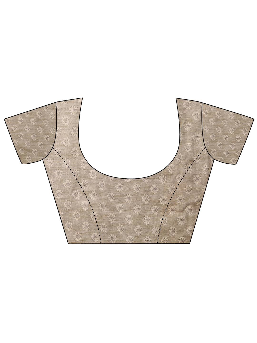  Purple Printed cotton blend Saree With Unstitched Blouse Piece 