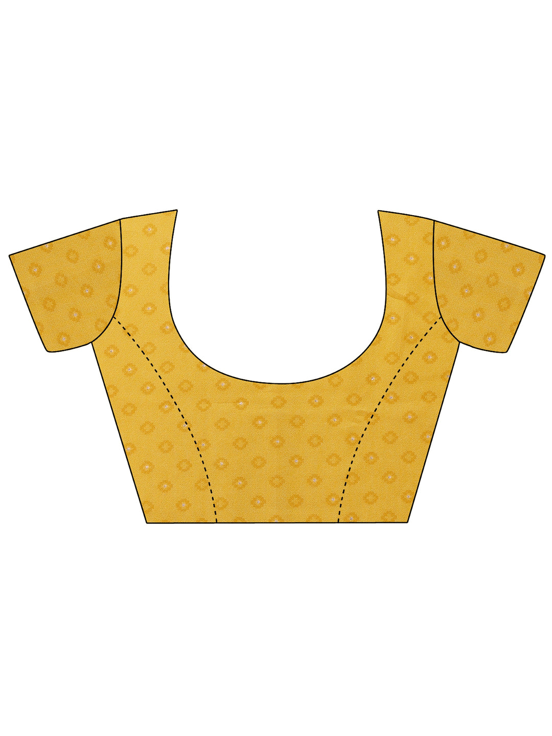  Multi Solid Chinon Saree With Unstitched Blouse Piece 