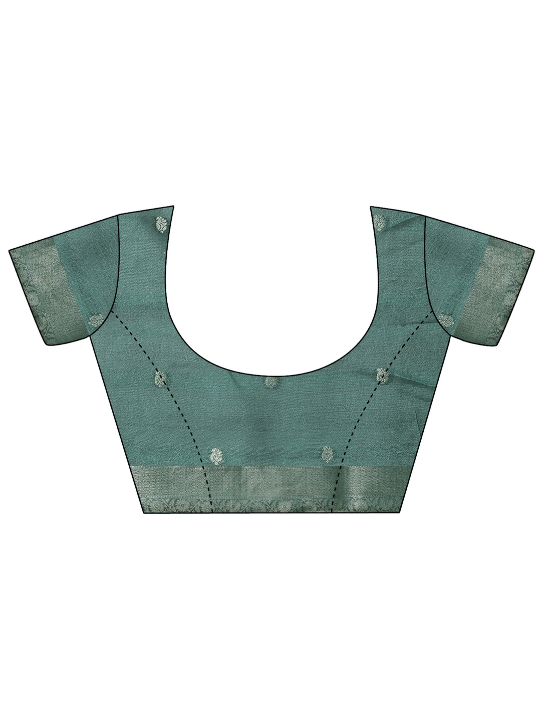  Green  Woven Design Silk Blend Saree With Unstitched Blouse Piece 
