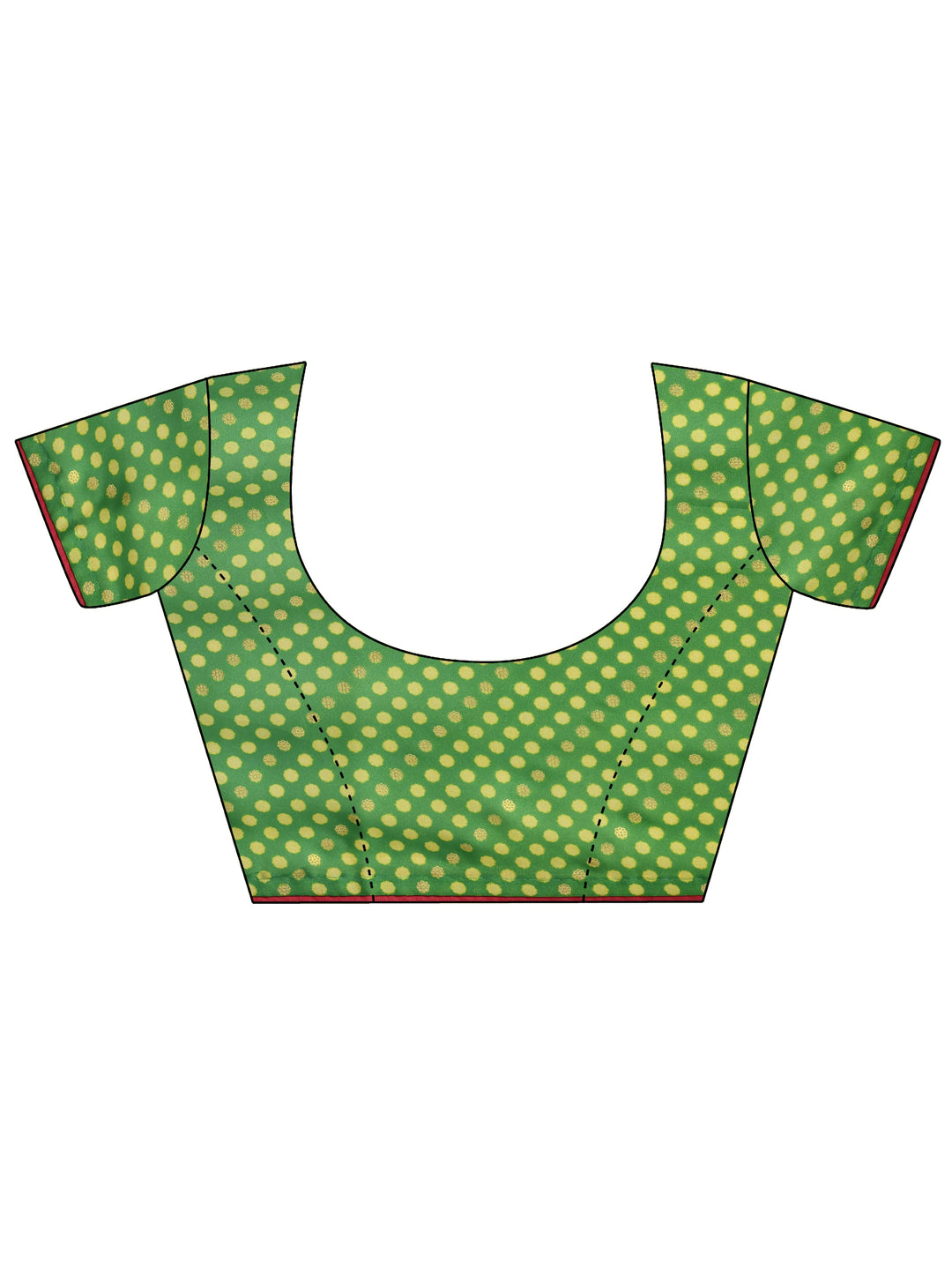  Green Printed Georgette Sarees With Unstitched Blouse Piece 