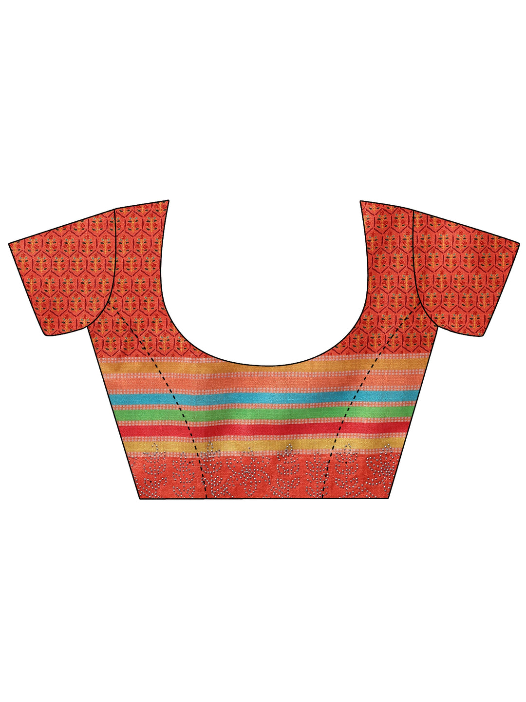  Yellow Embellished Chinon Saree With Unstitched Blouse Piece 