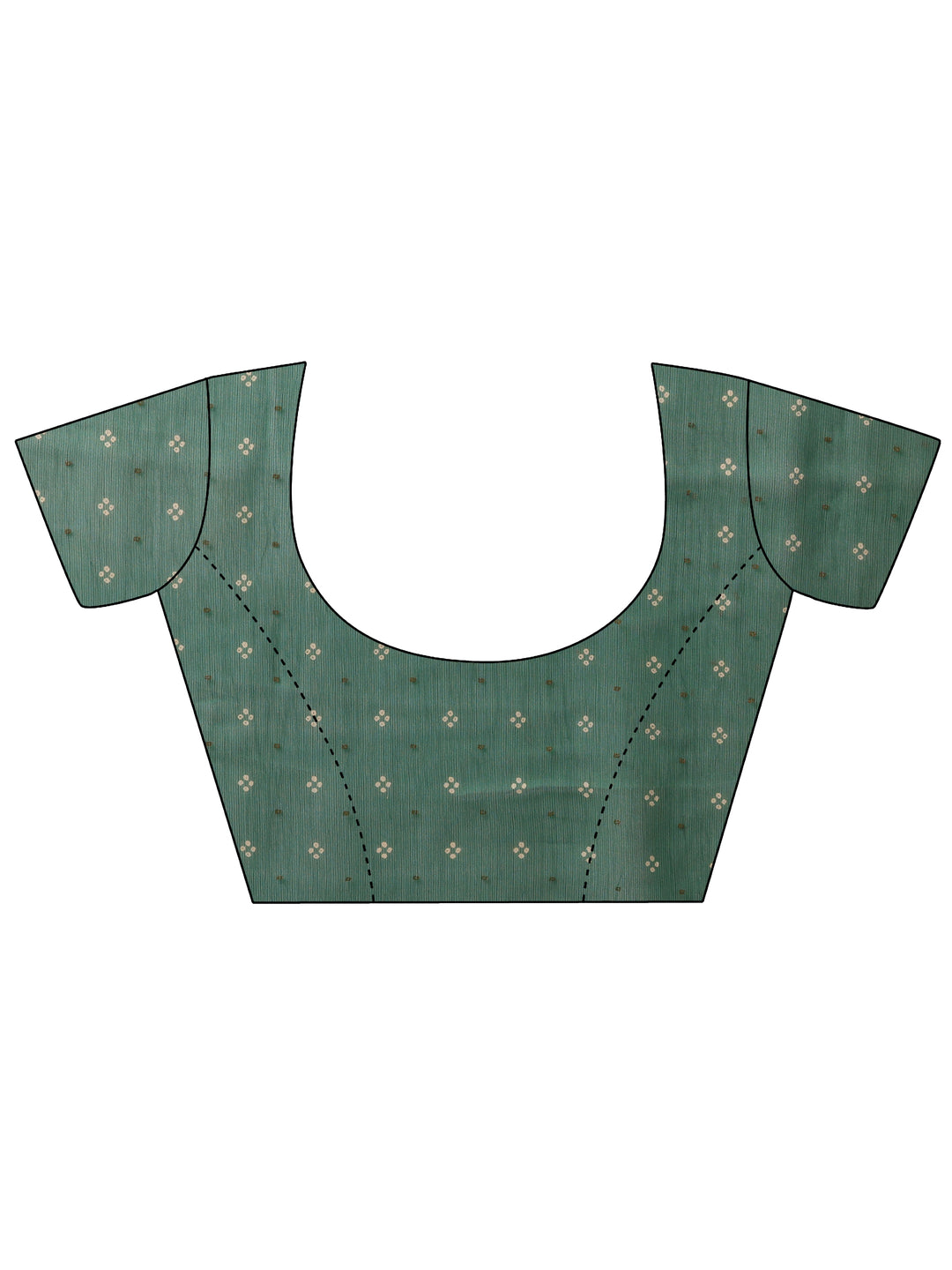  Green Bandhani Printed Chiffon Saree With Unstitched Blouse Piece 