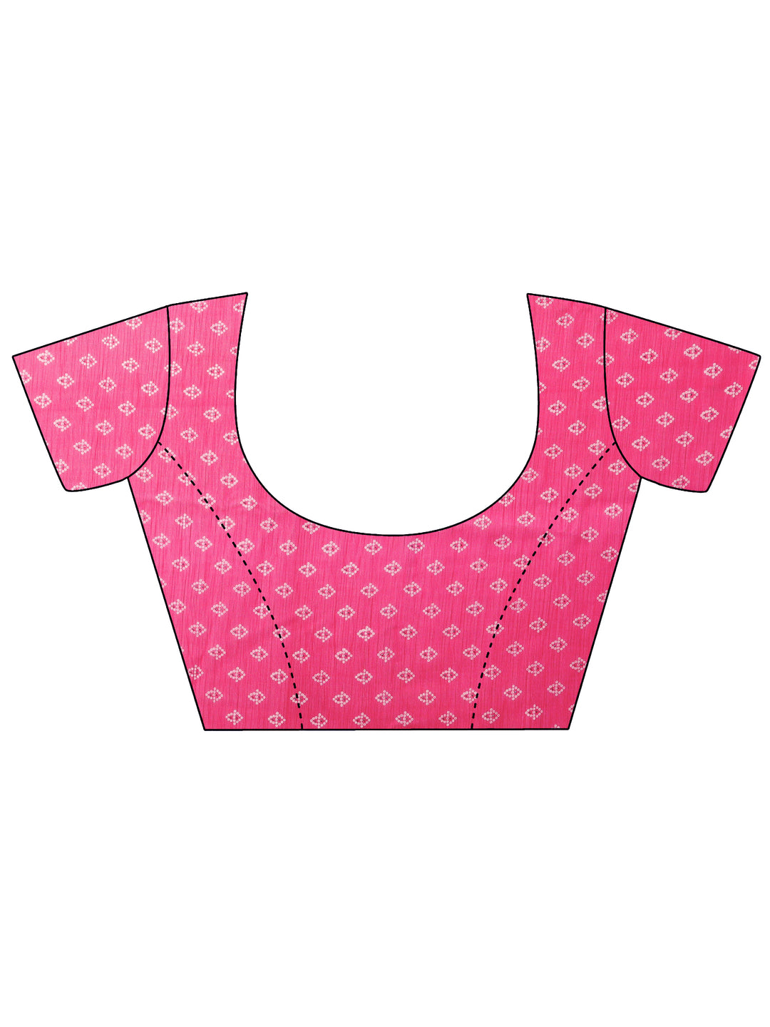  Pink Bandhani Printed Chiffon Saree With Unstitched Blouse Piece 