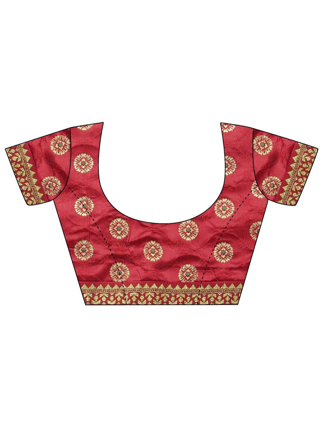  Maroon Bandhani Printed Georgette Saree With Unstitched Blouse Piece 