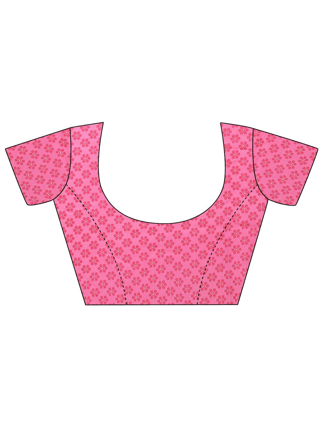  Pink Leheriya Printed Georgette Sarees With Unstitched Blouse Piece 