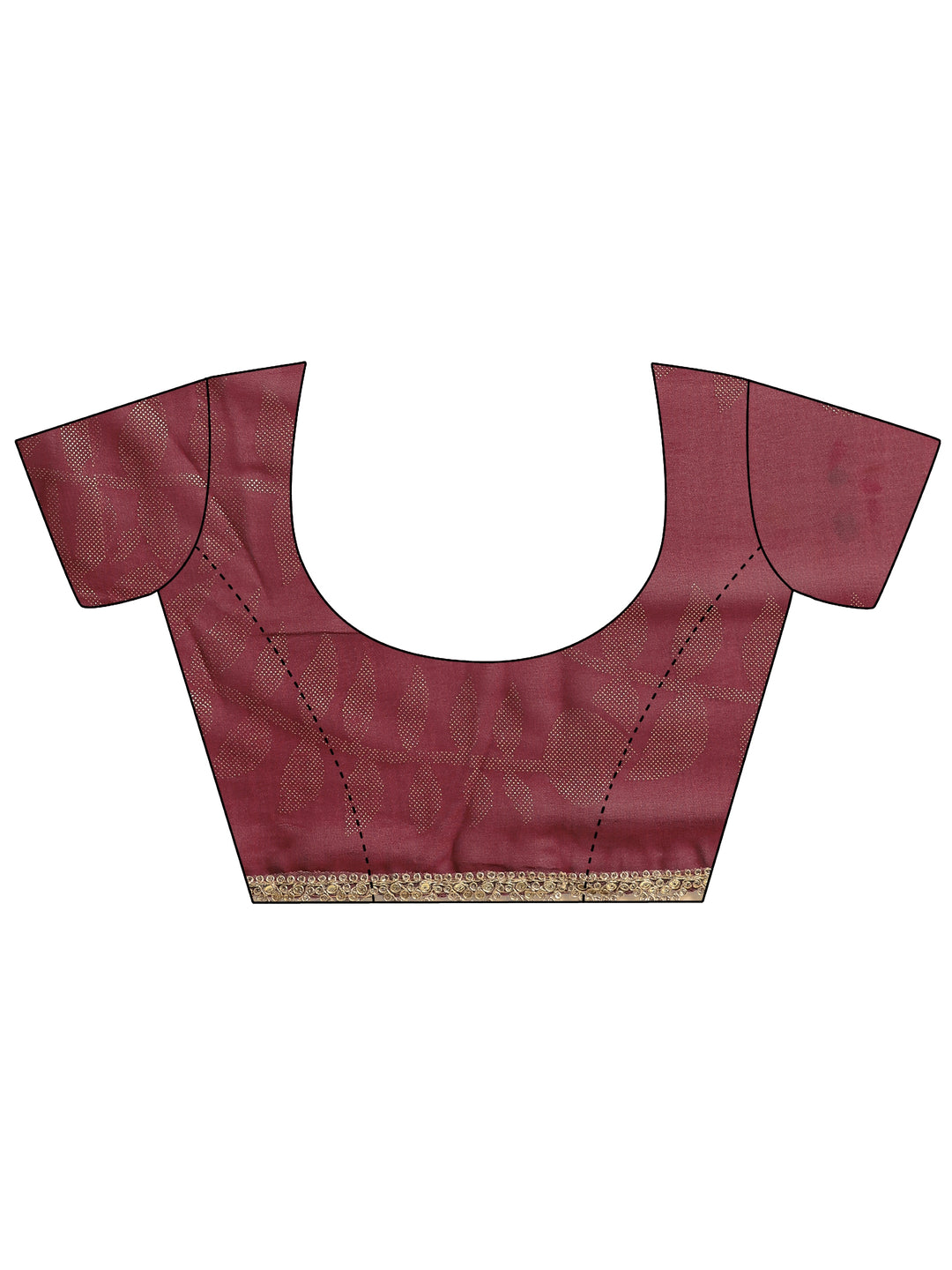  Maroon Bandhani Printed Georgette Saree With Unstitched Blouse Piece 