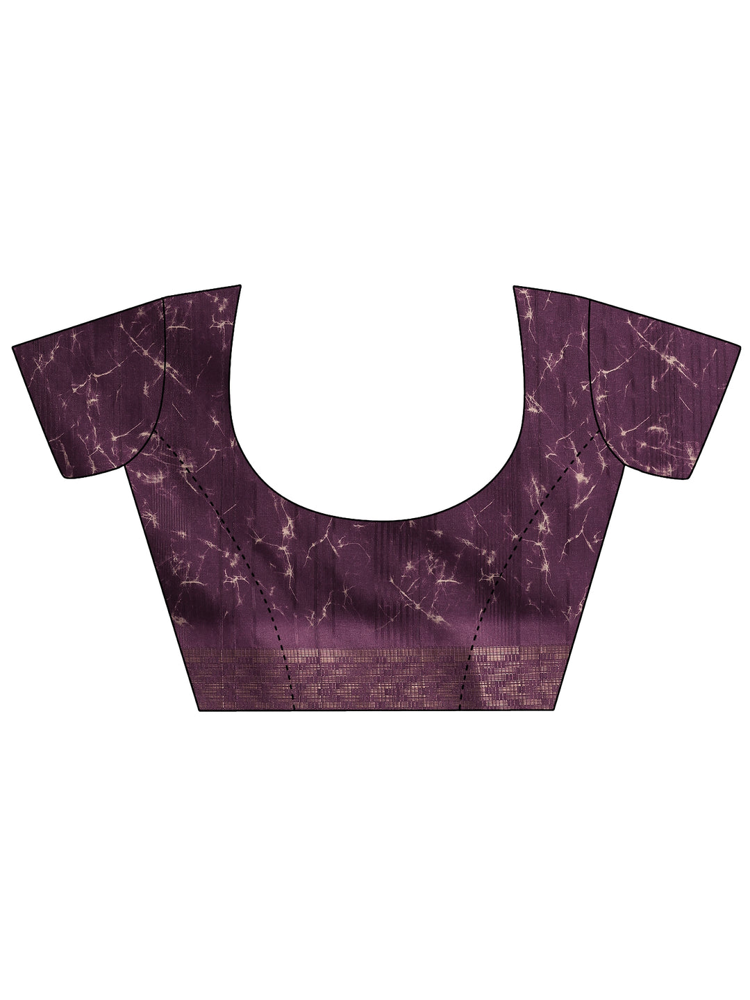  Purple Printed Silk Blend Sarees With Unstitched Blouse Piece 