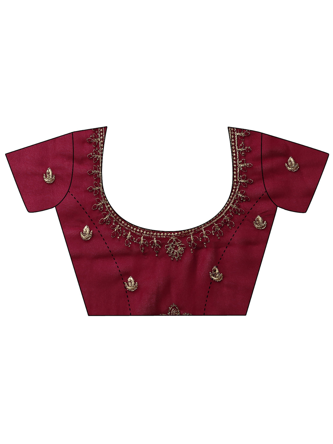  Red Embellished Georgette Sarees With Unstitched Blouse Piece 
