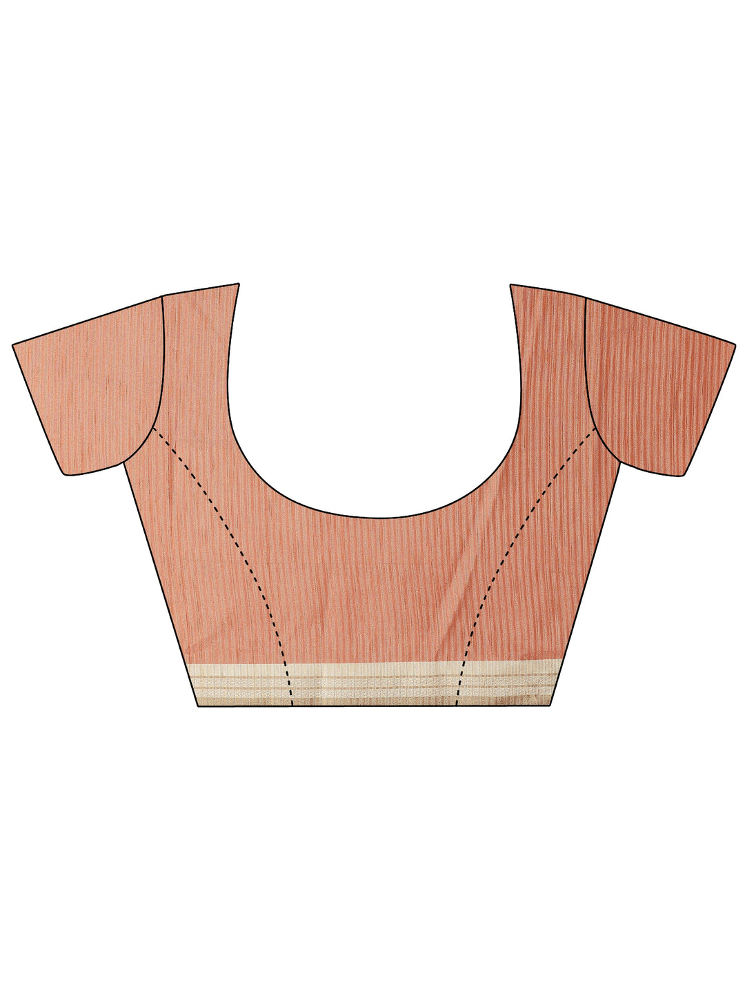  Beige Printed Silk Blend Saree With Unstitched Blouse Piece 