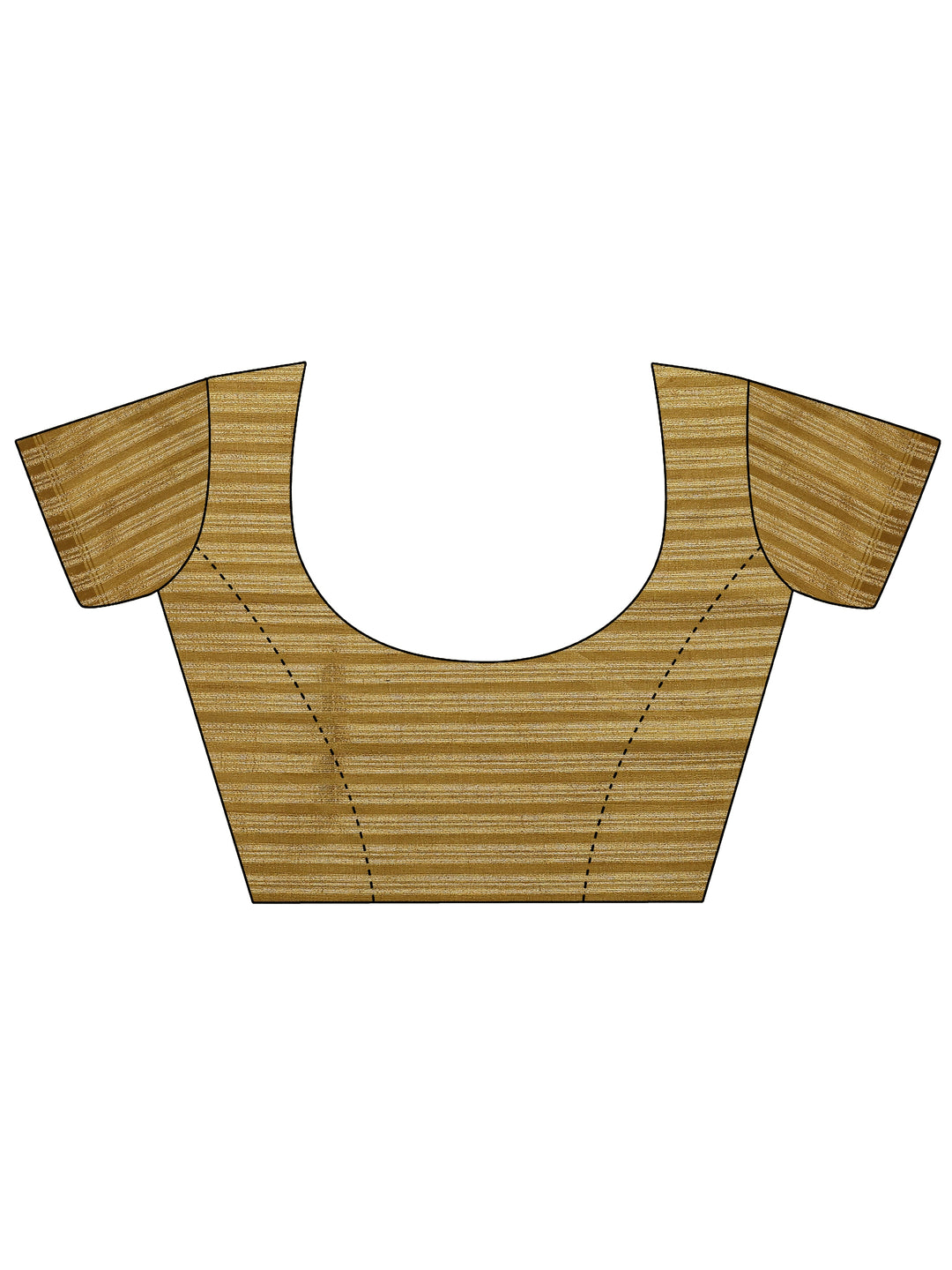  Gold Printed Silk Blend Saree With Unstitched Blouse Piece 