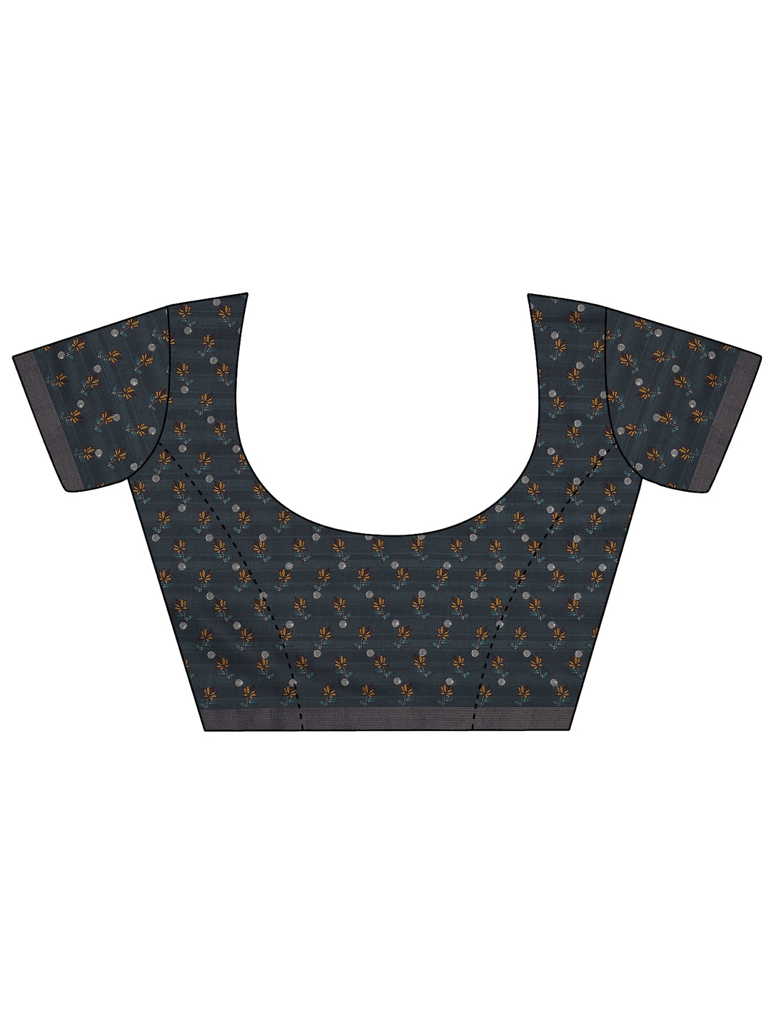  Multi Printed Silk Blend Sarees With Unstitched Blouse Piece 