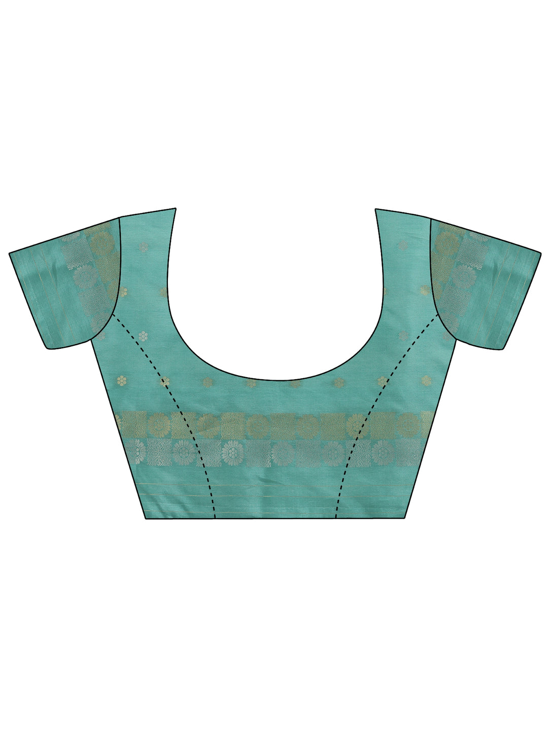  Green Woven Design Silk Blend Sarees With Unstitched Blouse Piece 