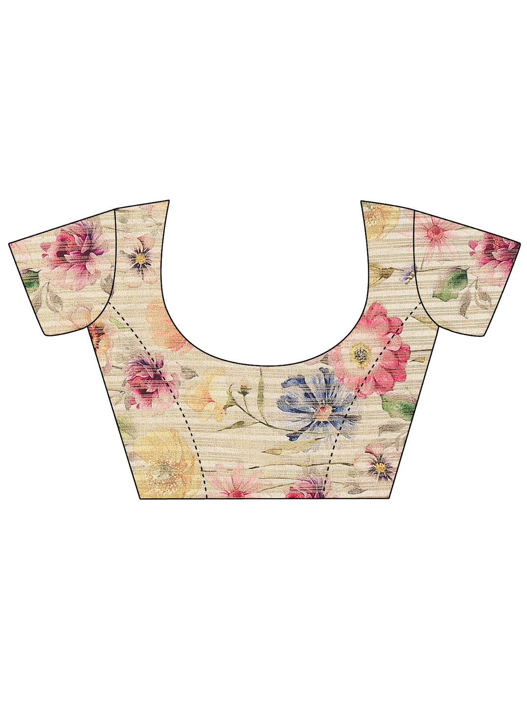  Cream Woven Design Silk Blend Saree With Unstitched Blouse Piece 