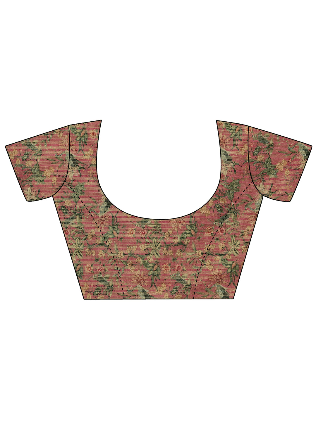  Pink Woven Design Silk Blend Saree With Unstitched Blouse Piece 