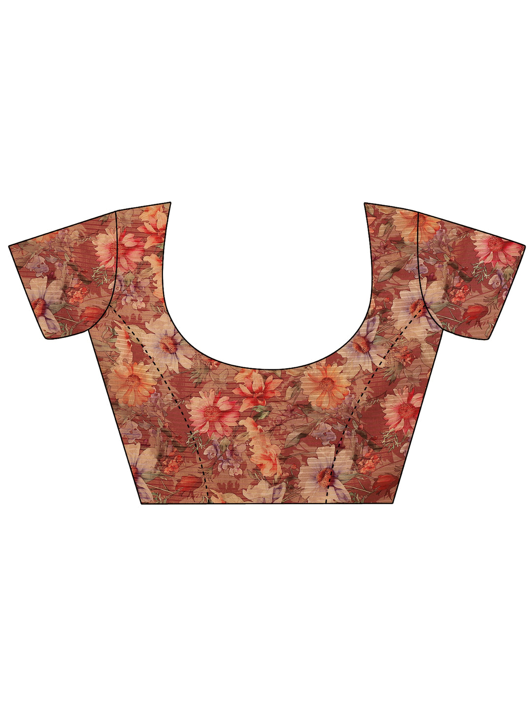  Coral Woven Design Silk Blend Saree With Unstitched Blouse Piece 