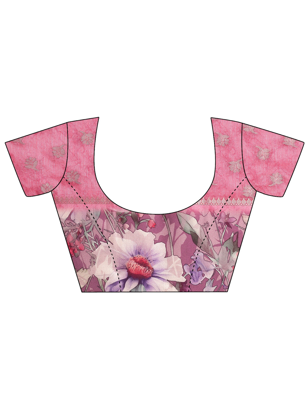  Coral Woven Design Silk Blend Saree With Unstitched Blouse Piece 