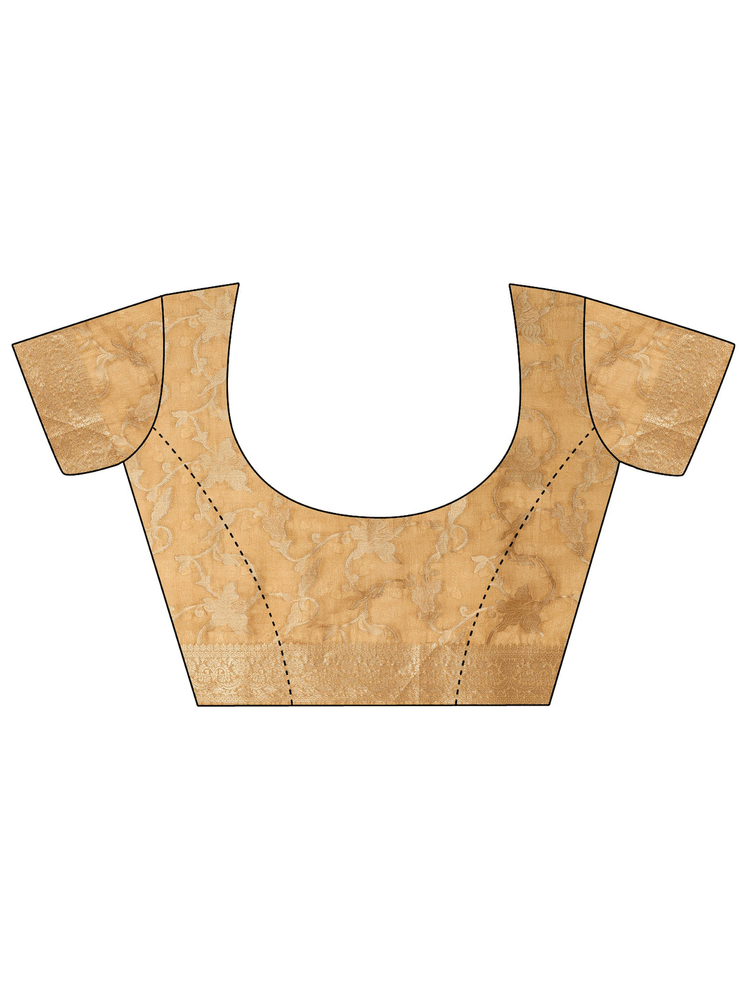  Mustard Printed Silk Blend Saree With Unstitched Blouse Piece 