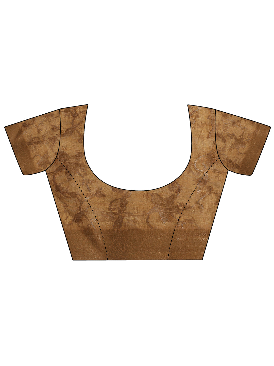  Mustard Tribal Printed Silk Blend Saree With Unstitched Blouse Piece 