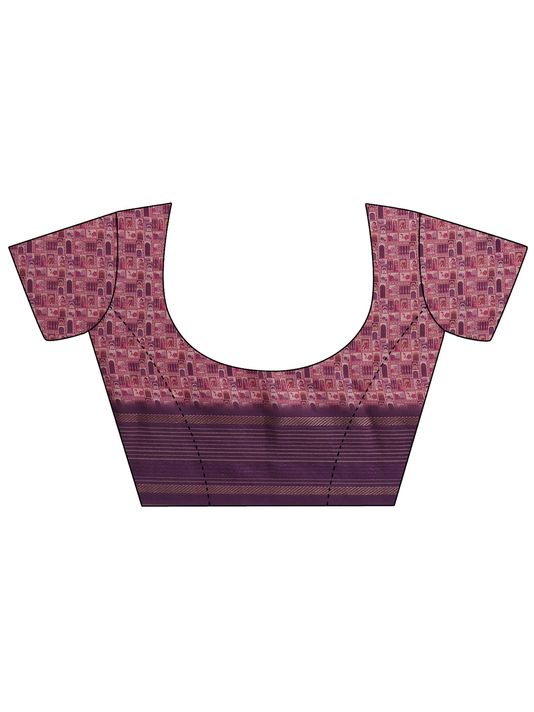  Coral Tribal Printed Georgette Saree With Unstitched Blouse Piece 