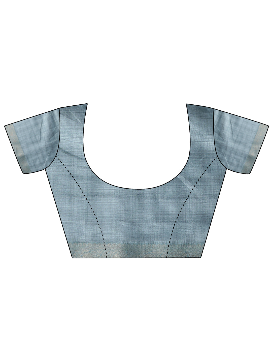  Blue Printed Kota Saree With Unstitched Blouse Piece 