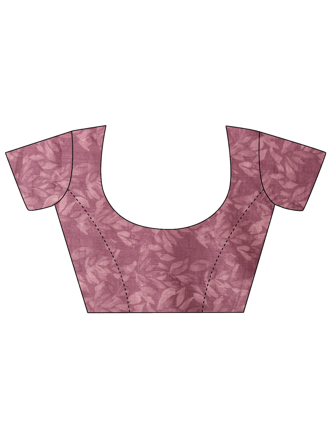  Burgundy  Printed Chinon Saree With Unstitched Blouse Piece 