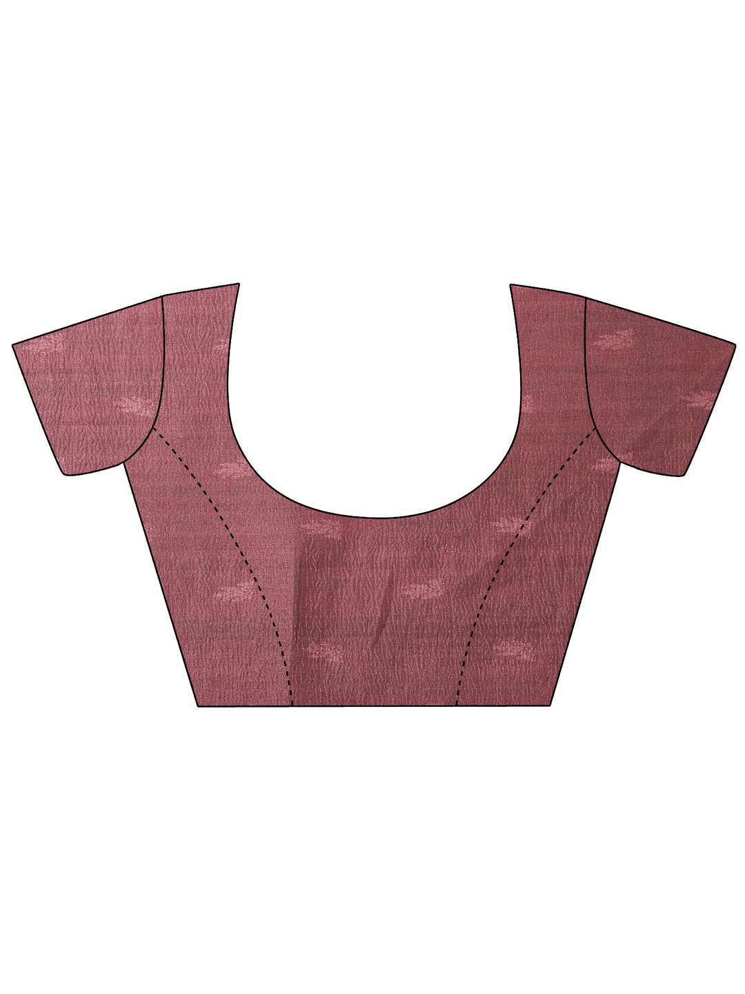  Burgundy Tribal Printed Chinon Saree With Unstitched Blouse Piece 
