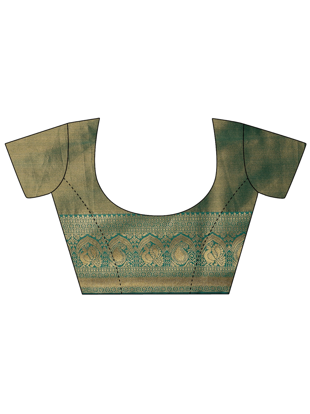  Beige Woven Design Silk Blend Saree With Unstitched Blouse Piece 