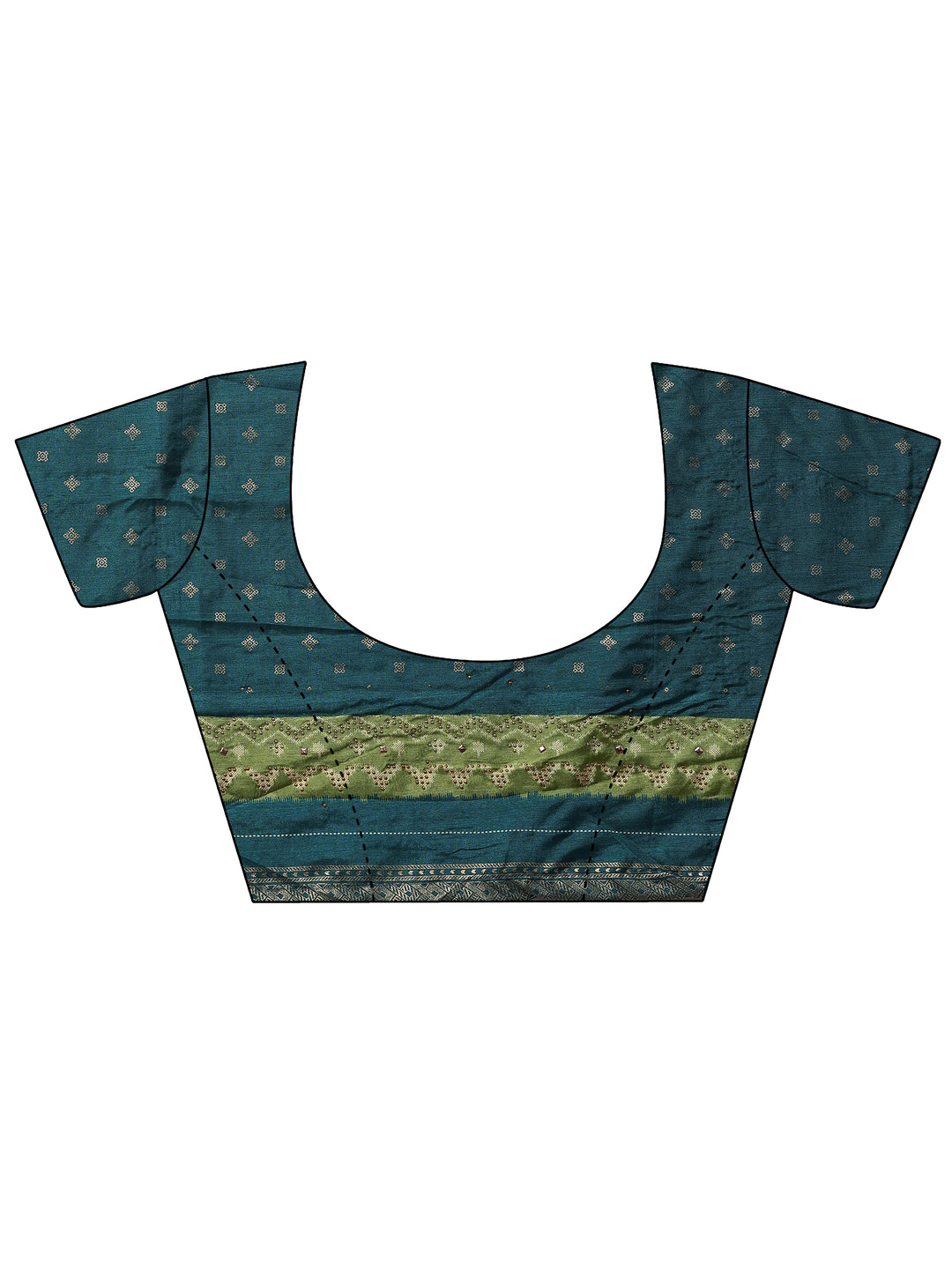  Magenta Printed Silk Blend Saree With Unstitched Blouse Piece 