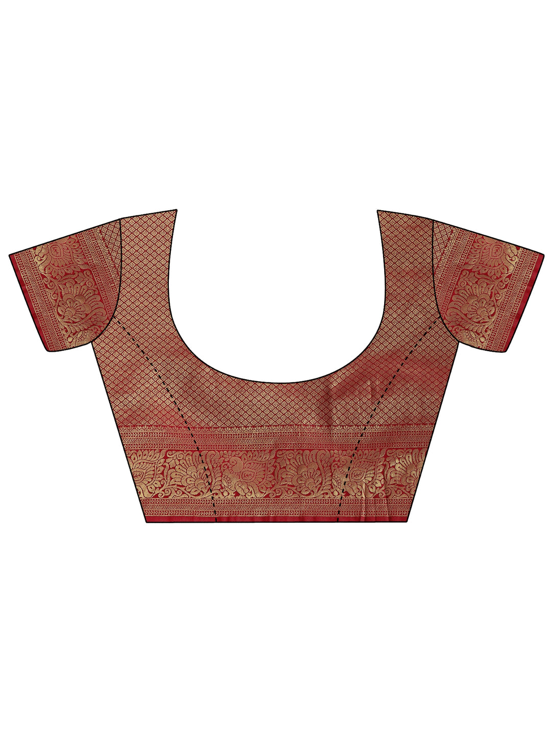  Purple Woven Design Silk Blend Saree With Unstitched Blouse Piece 