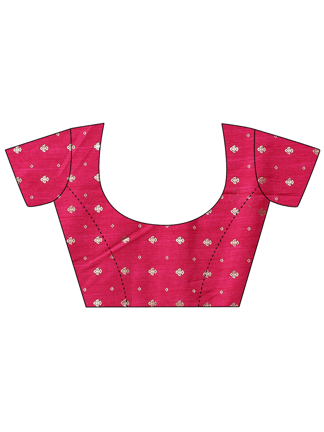  Pink Woven Design Silk Blend Saree With Unstitched Blouse Piece 