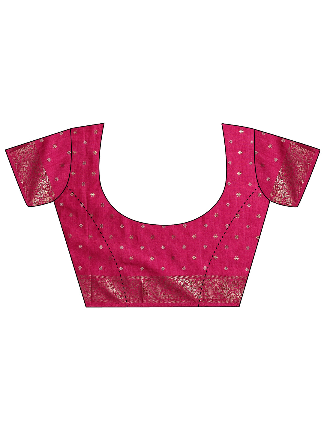  Pink Woven Design Silk Blend Saree With Unstitched Blouse Piece 
