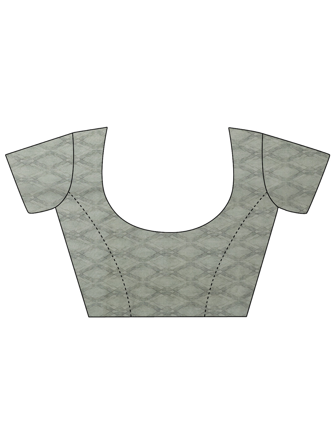  Green Printed Silk Blend Saree With Unstitched Blouse Picece 