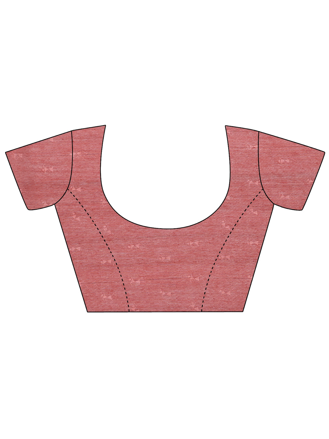  Red Printed Silk Blend Saree With Unstitched Blouse Picece 