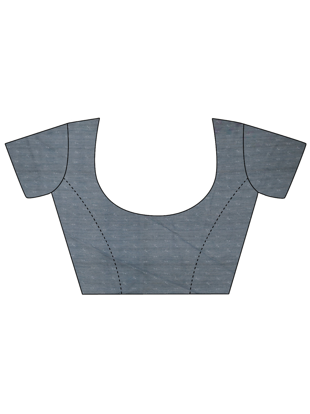  Blue Printed Silk Blend Saree With Unstitched Blouse Picece 