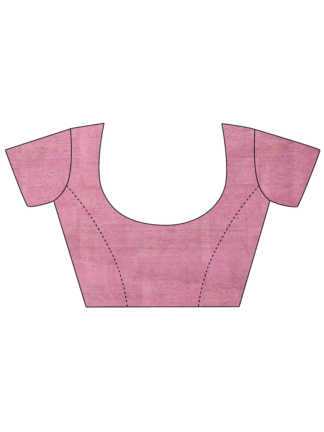  Pink Printed Silk Blend Saree With Unstitched Blouse Piece 
