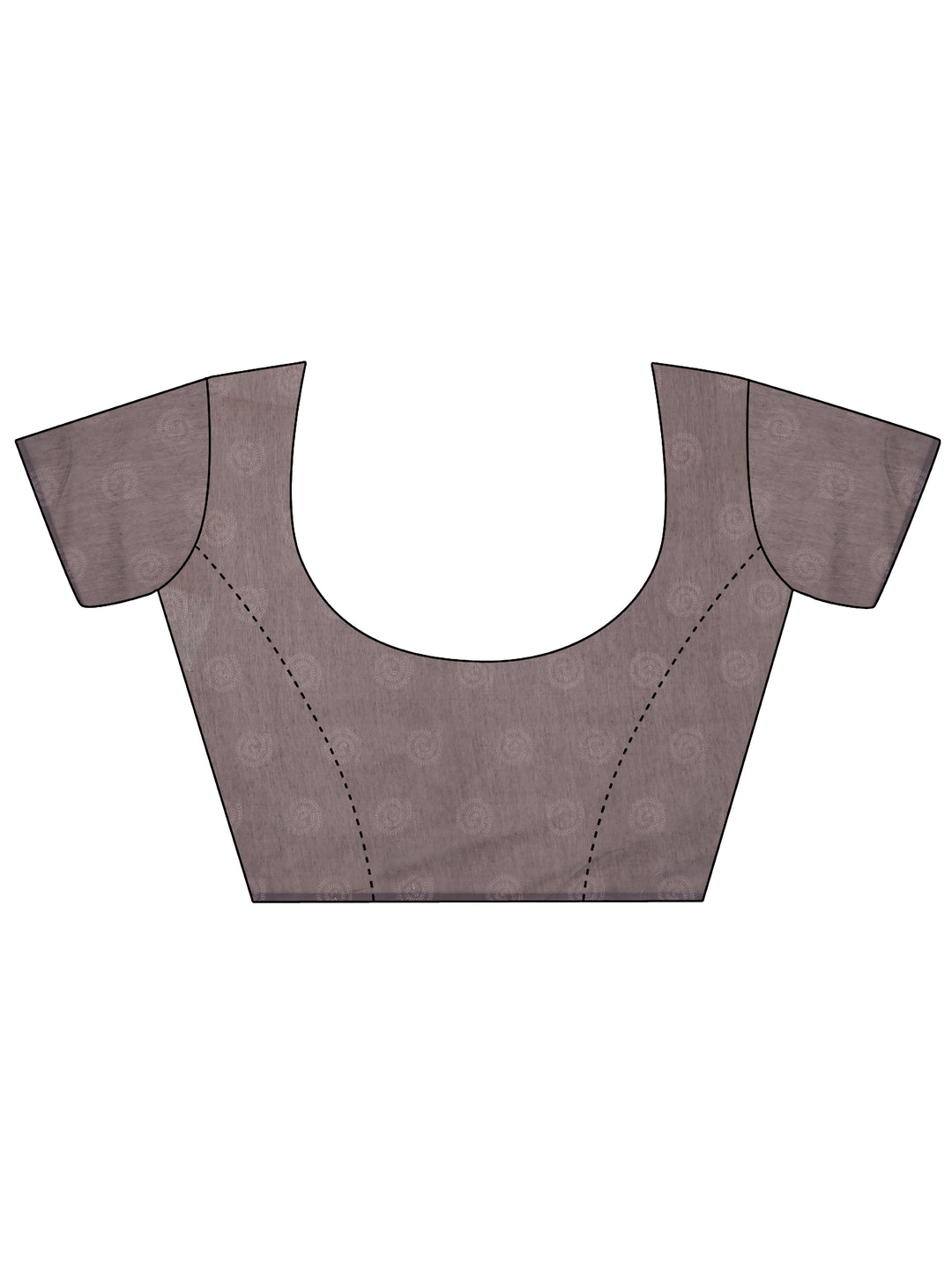  Grey Printed Silk Blend Saree With Unstitched Blouse Picece 