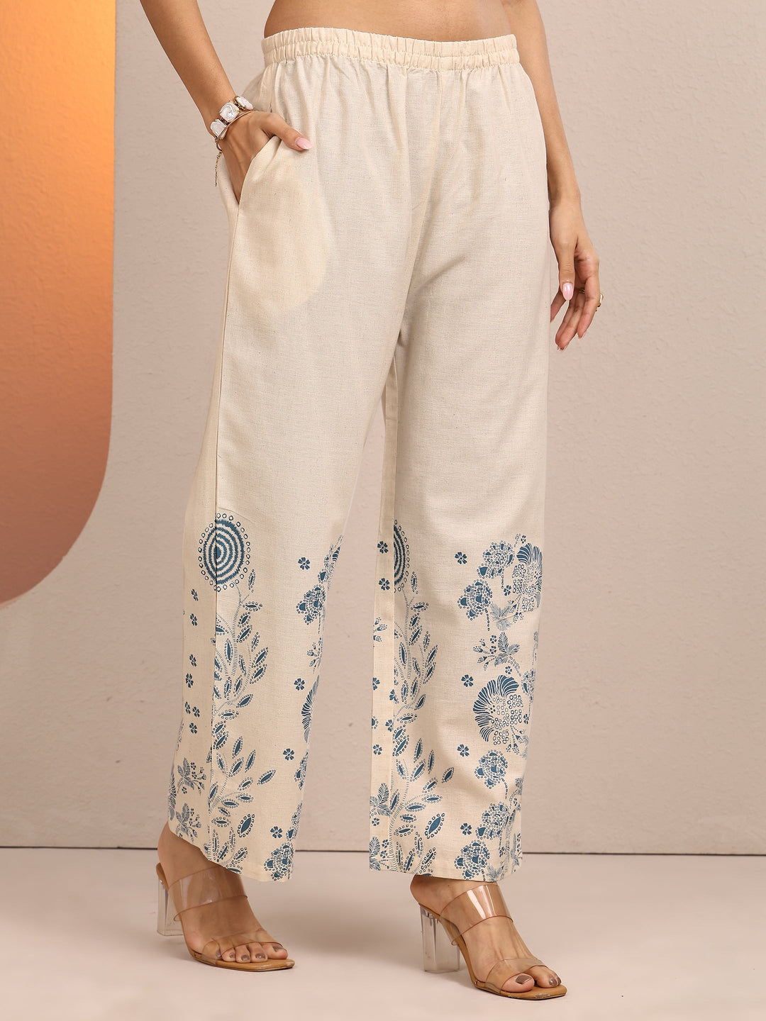  Off White Printed Cotton Co-Ord Sets 