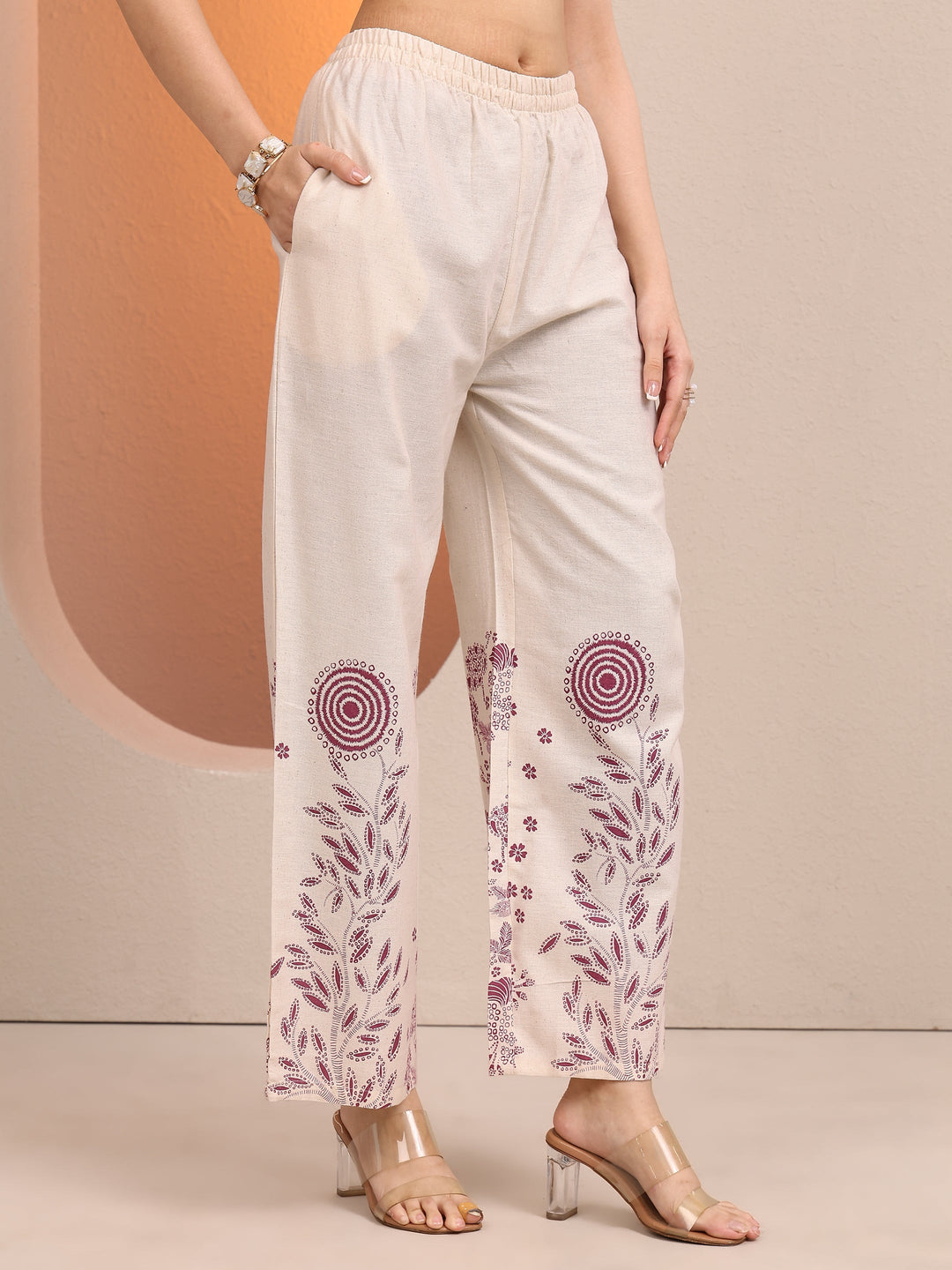  Off White Printed Cotton Co-Ord Sets 