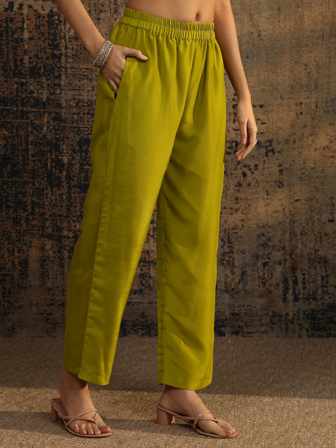  Green Embroidered Chiffon Anarkali Suit Set With Dupatta 