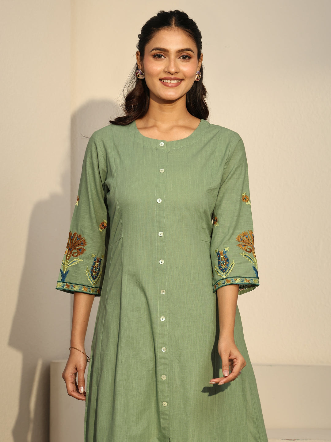  Libas Pista Green Cotton Co-Ord Set 