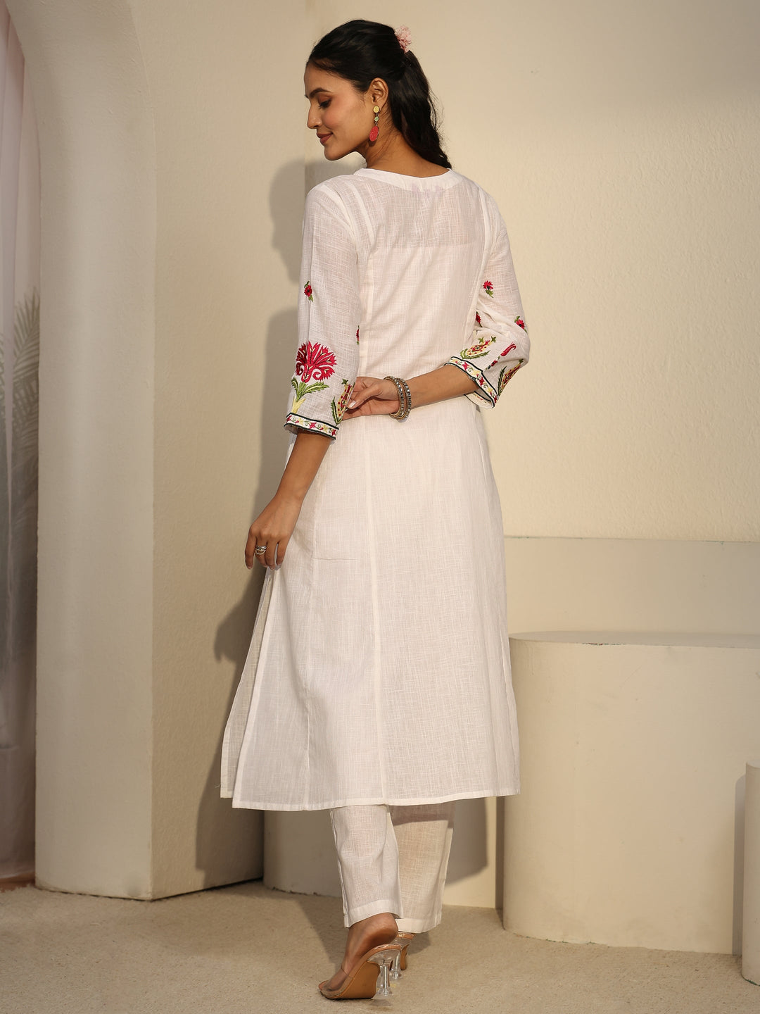  Libas White Cotton Co-Ord Set 