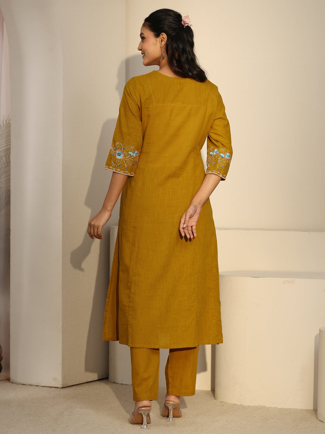  Libas Mustard Cotton Co-Ord Set 