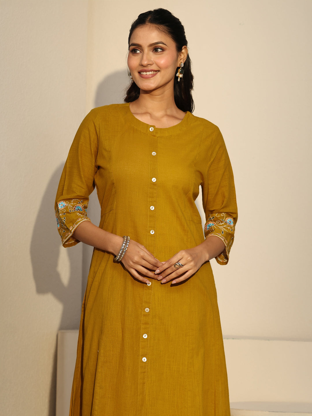  Libas Mustard Cotton Co-Ord Set 