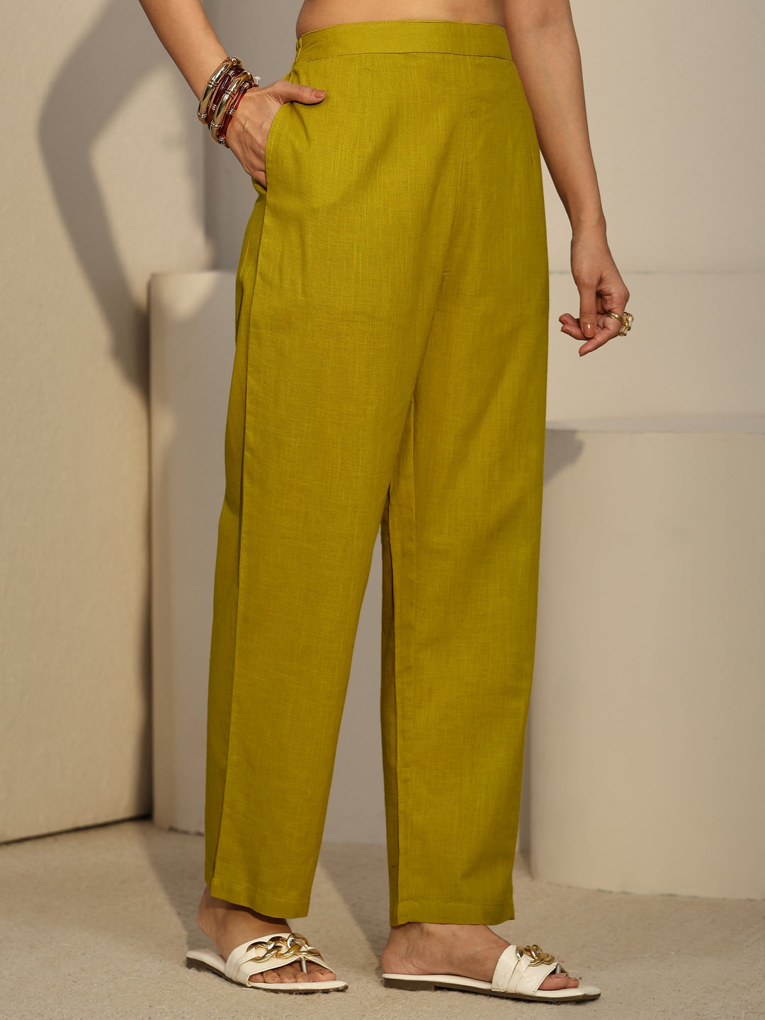  Libas Lime Green Cotton Co-Ord Set 