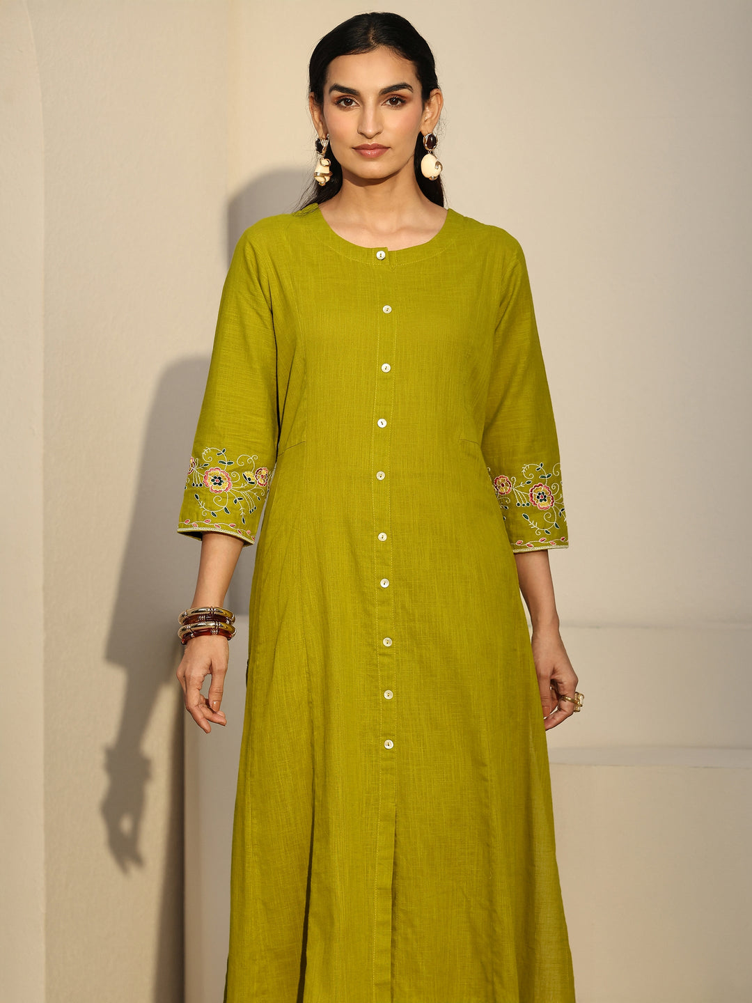  Libas Lime Green Cotton Co-Ord Set 